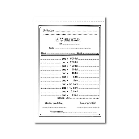 Monetar, format A6, orientare portret, 100 file/bloc - imagine 4